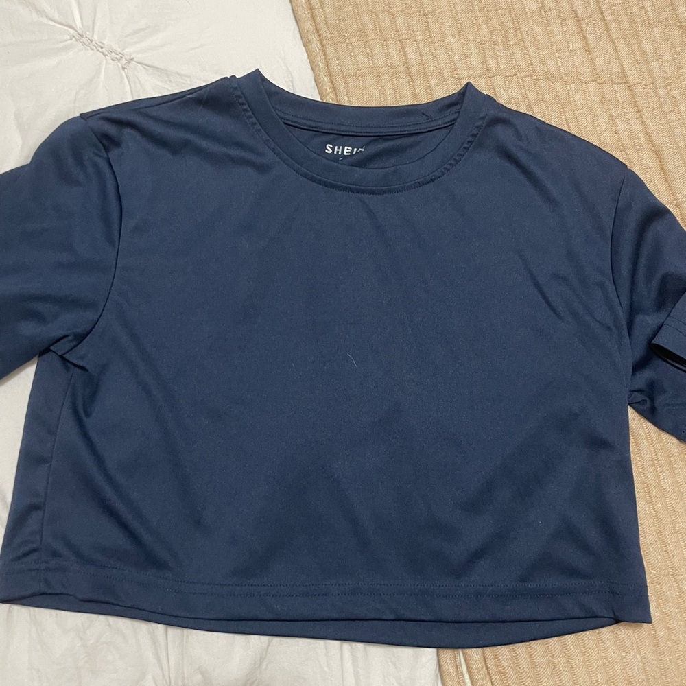 Blue Shein Crop Top